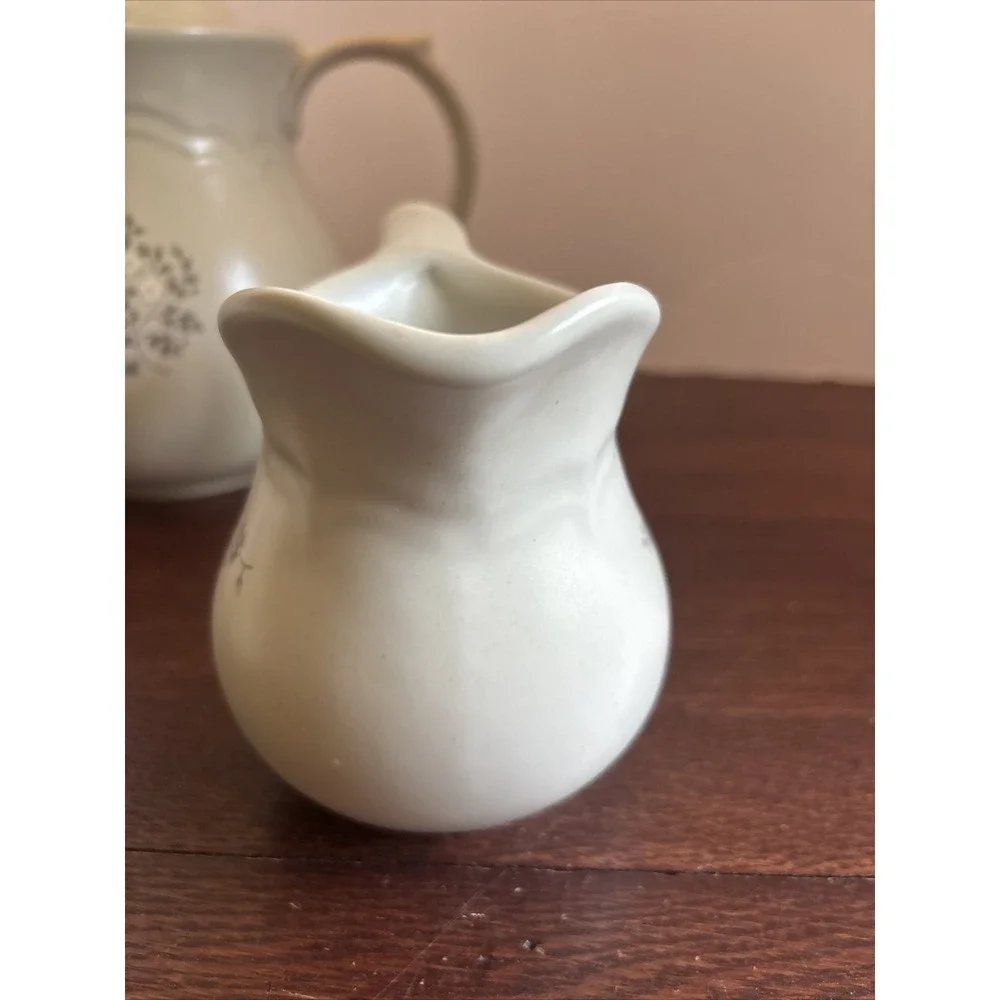 Pfaltzgraff Heirloom Beverage Tea‎ Pot w/Lid 48oz & Creamer 12oz & Sugar Bowl